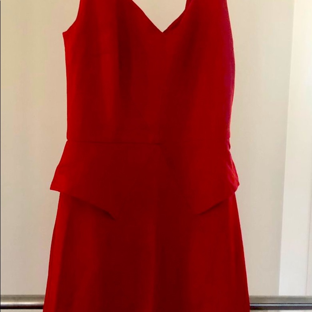 Red Peplum Trina Turk dress